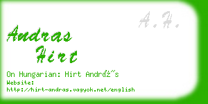 andras hirt business card